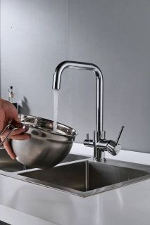 Смеситель для кухни Shevanik S228 с подключением фильтра хром